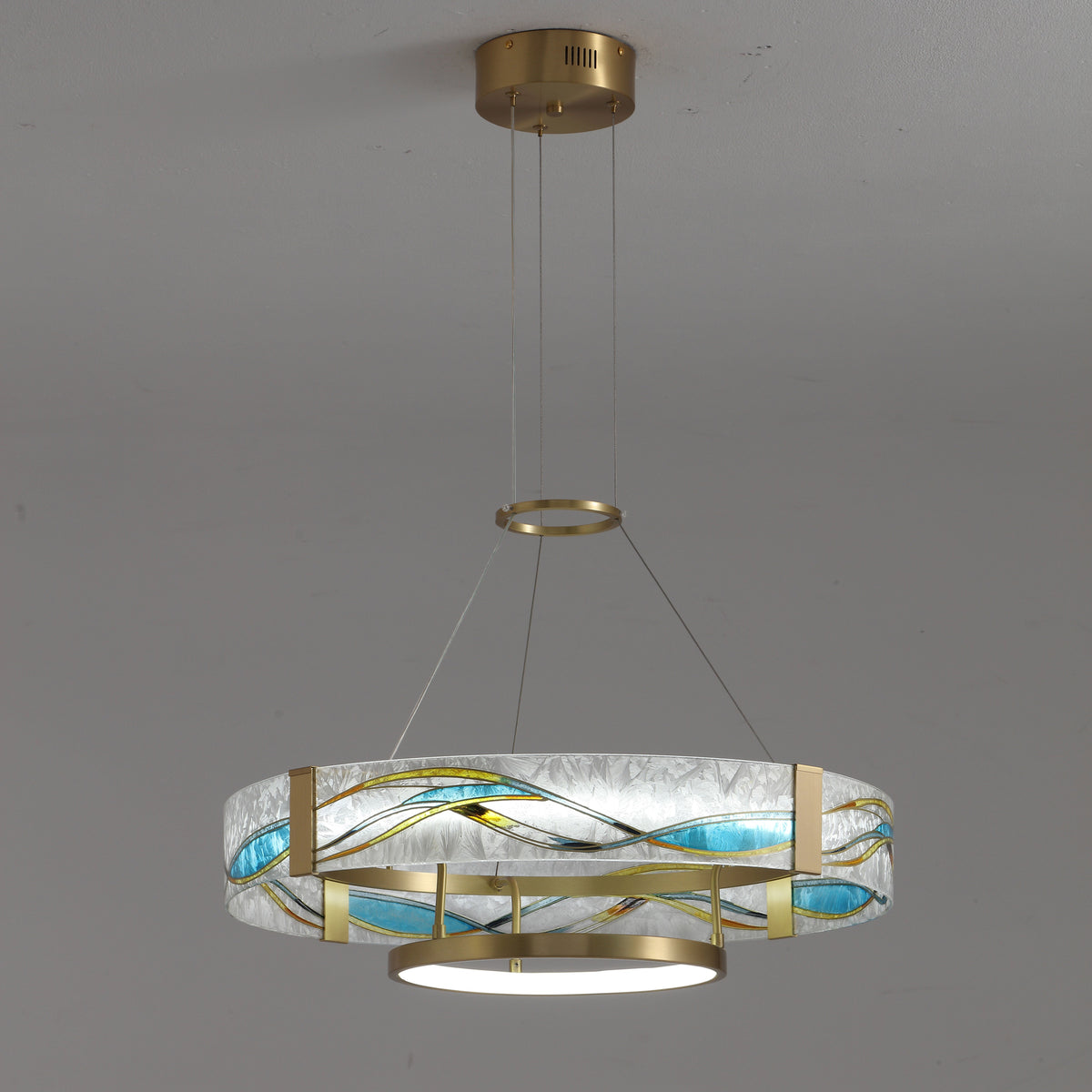 WOMO Round Glass Dining Pendant Lights -WM2335