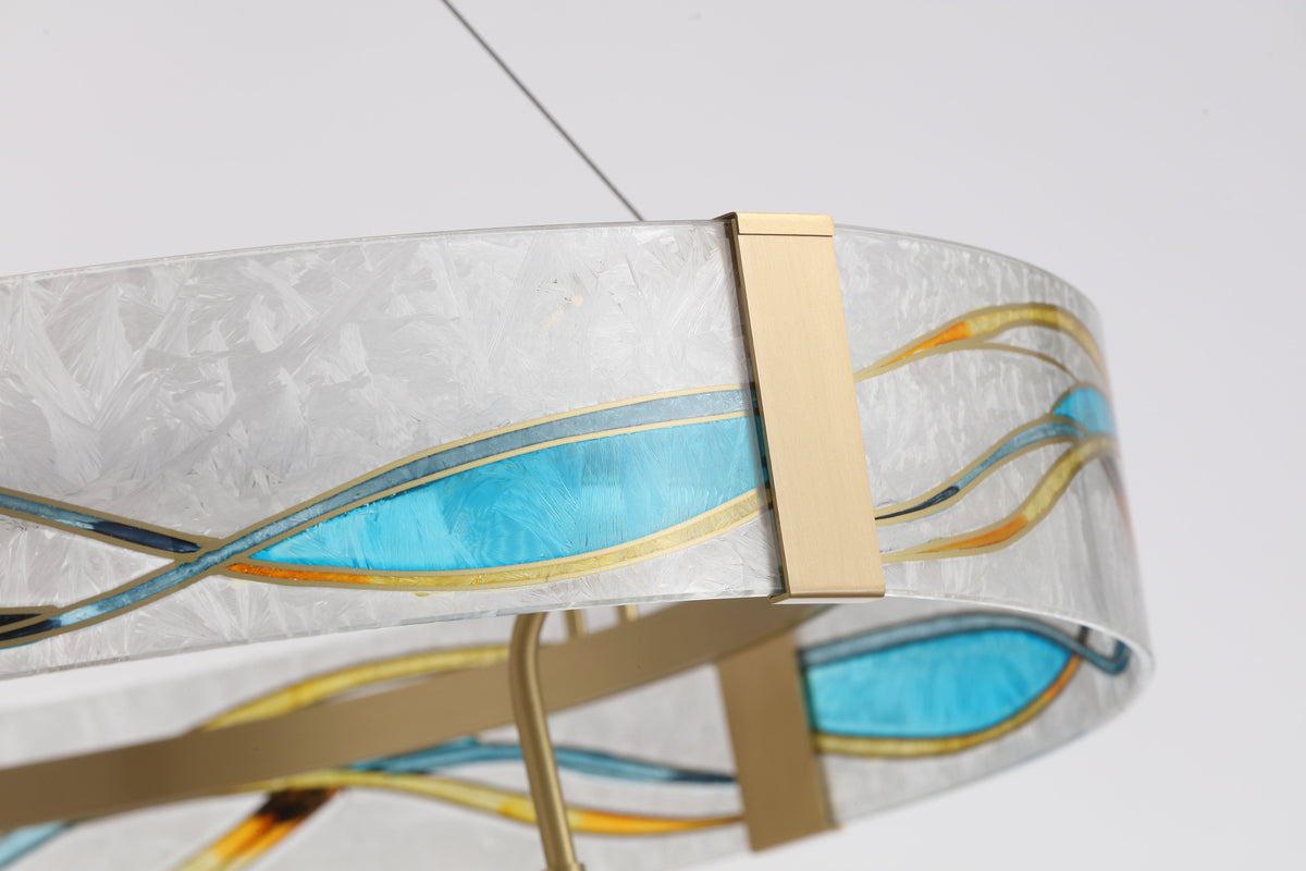 WOMO Round Glass Dining Pendant Lights -WM2335