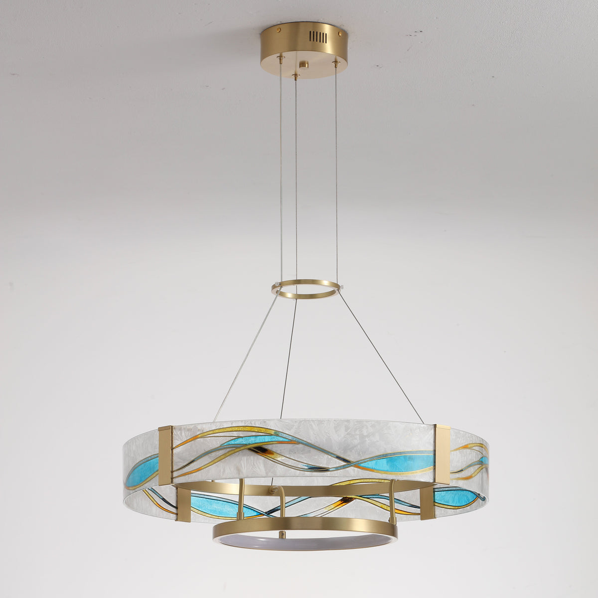 WOMO Round Glass Dining Pendant Lights -WM2335