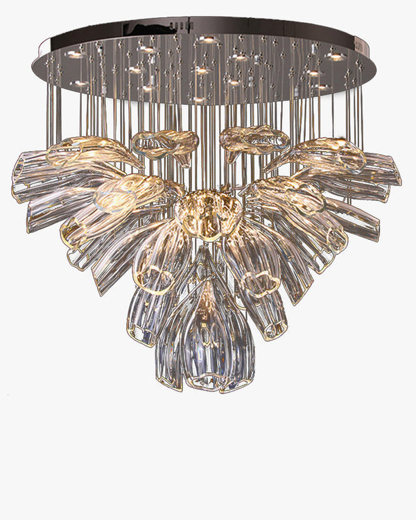 Lámpara de araña de cristal con forma de flor WOMO para vestíbulo - WM2341