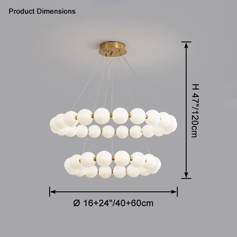 WOMO Round Pearl Necklace Pendant Lights - WM2344