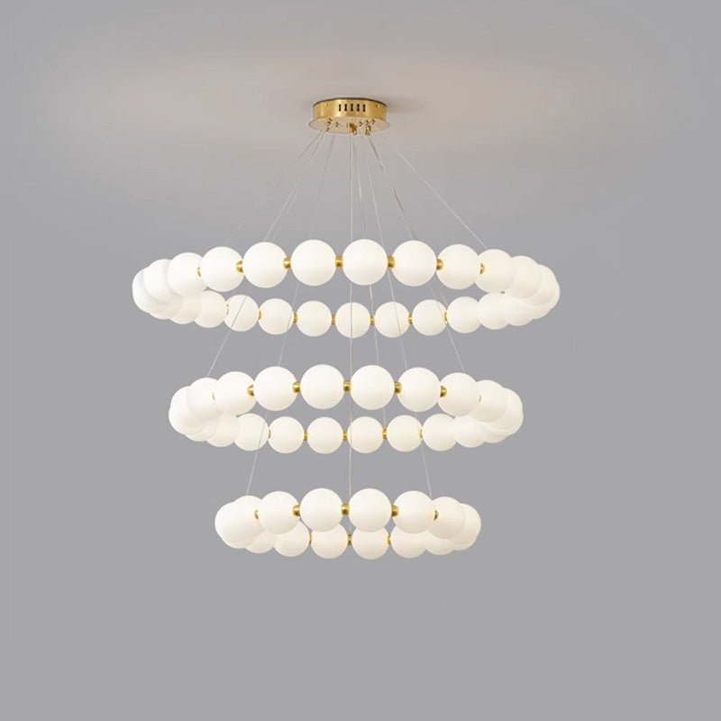 WOMO Round Pearl Necklace Pendant Lights - WM2344