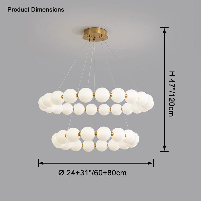 WOMO Round Pearl Necklace Pendant Lights - WM2344