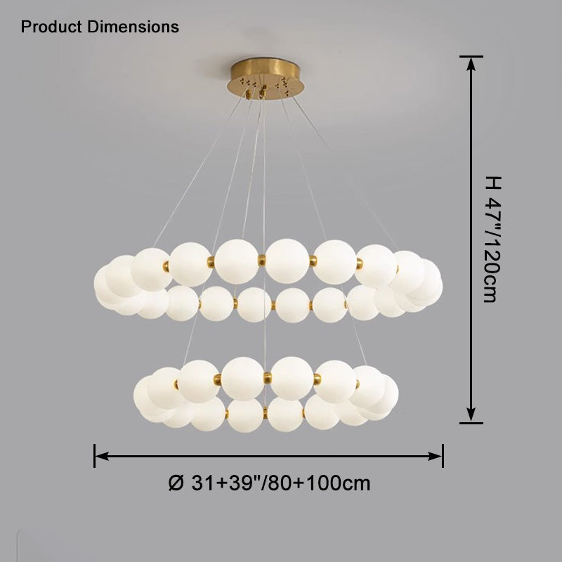 WOMO Round Pearl Necklace Pendant Lights - WM2344