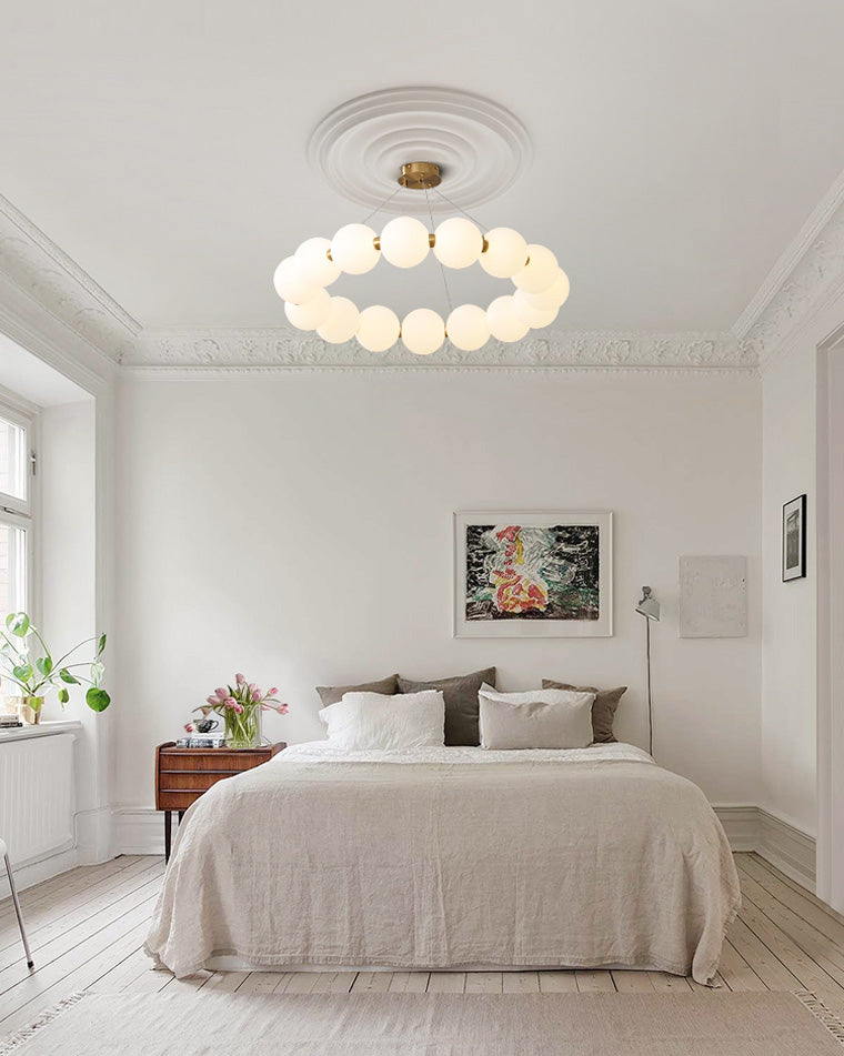 WOMO Round Pearl Necklace Pendant Lights - WM2344