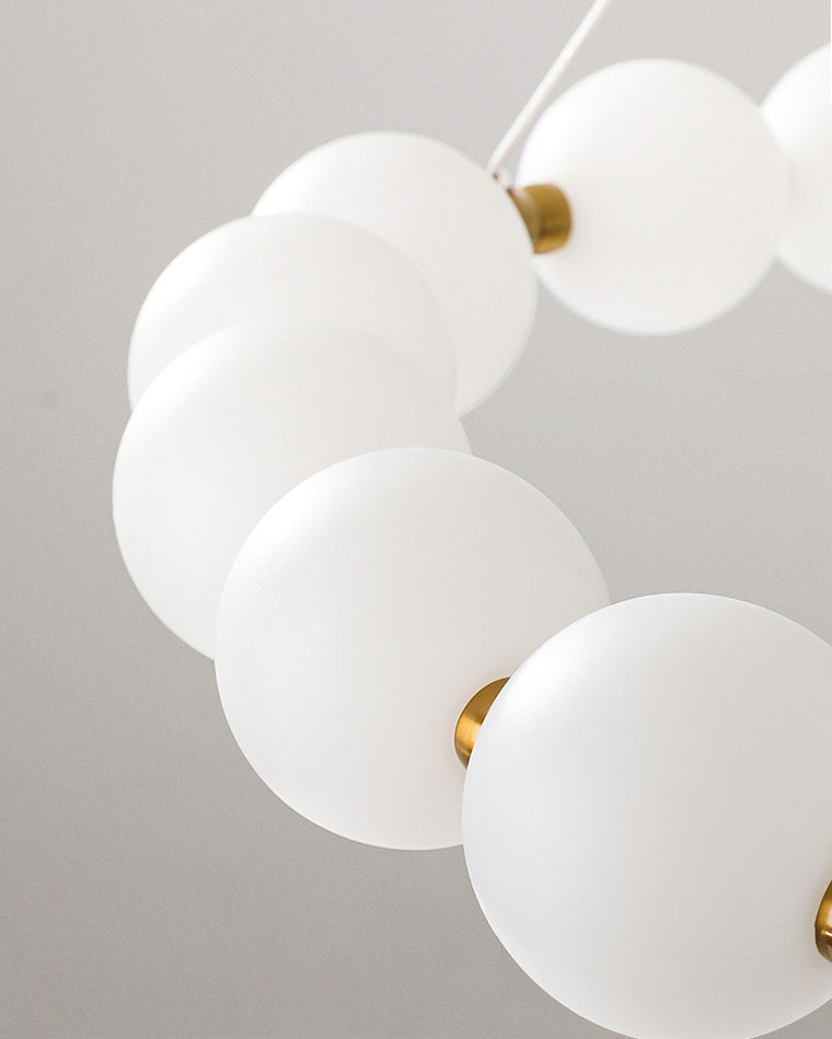 WOMO Round Pearl Necklace Pendant Lights - WM2344