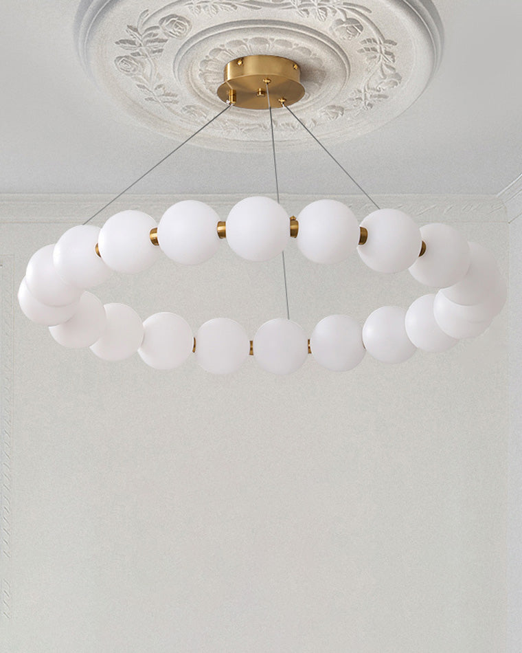 WOMO Round Pearl Necklace Pendant Lights - WM2344