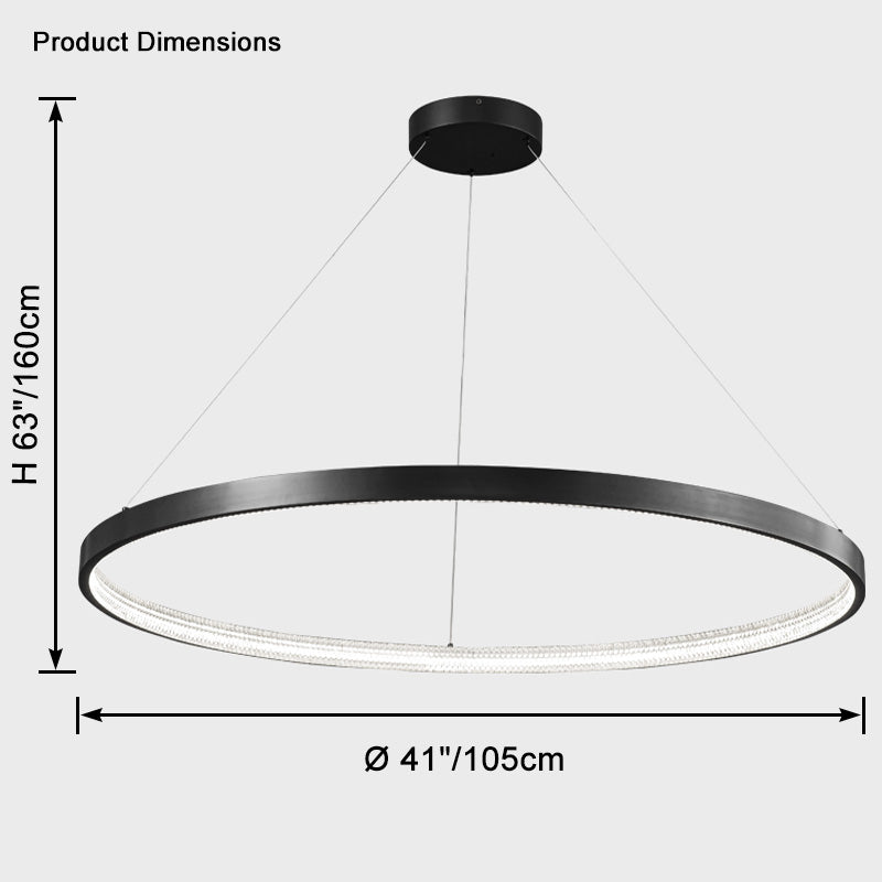 WOMO Lámparas Colgantes Circular LED de Latón - WM2357