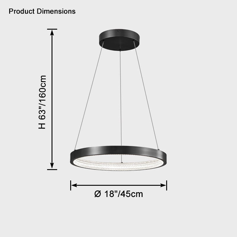 WOMO Lámparas Colgantes Circular LED de Latón - WM2357
