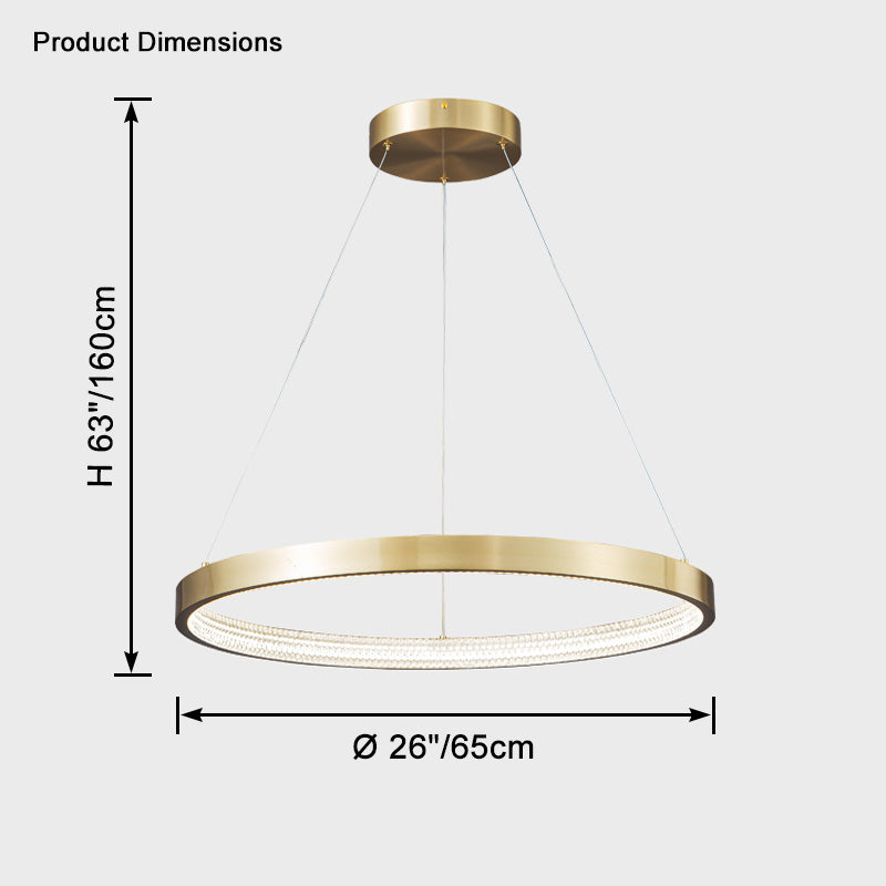 WOMO Lámparas Colgantes Circular LED de Latón - WM2357