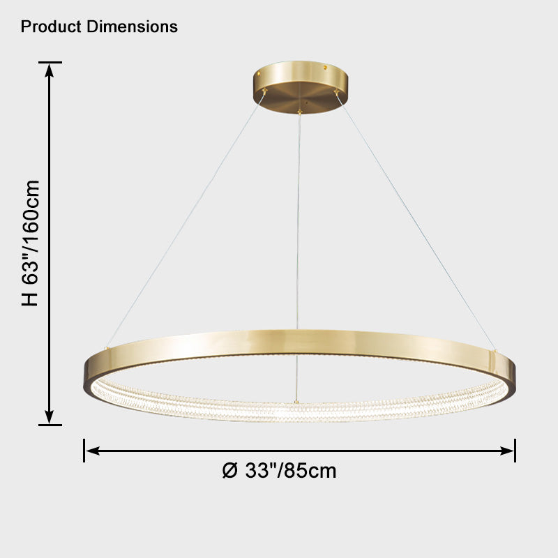 WOMO Lámparas Colgantes Circular LED de Latón - WM2357