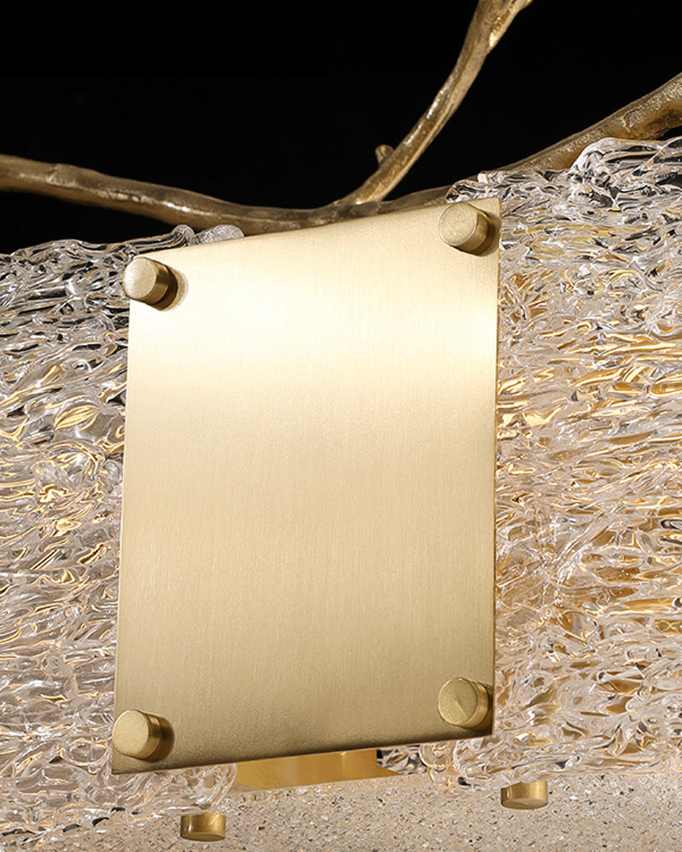 Lámpara de araña rectangular de cristal WOMO-WM2364