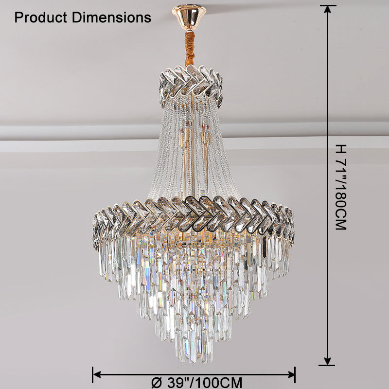 Lámpara de araña de cristal escalonada WOMO-WM2381