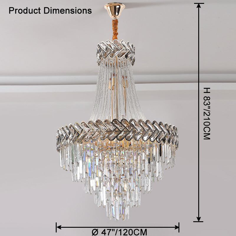 Lámpara de araña de cristal escalonada WOMO-WM2381