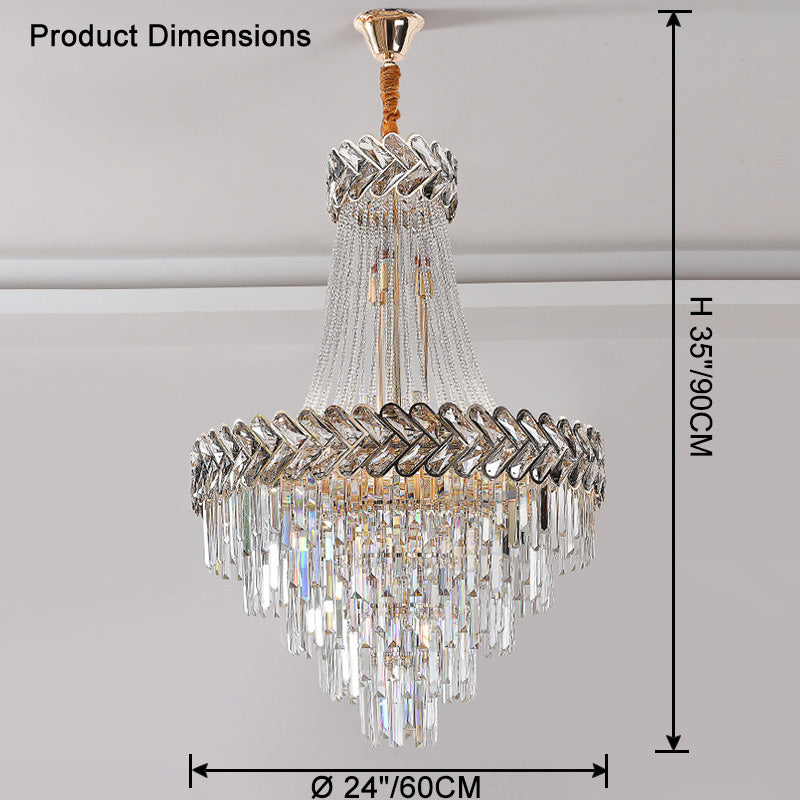 Lámpara de araña de cristal escalonada WOMO-WM2381