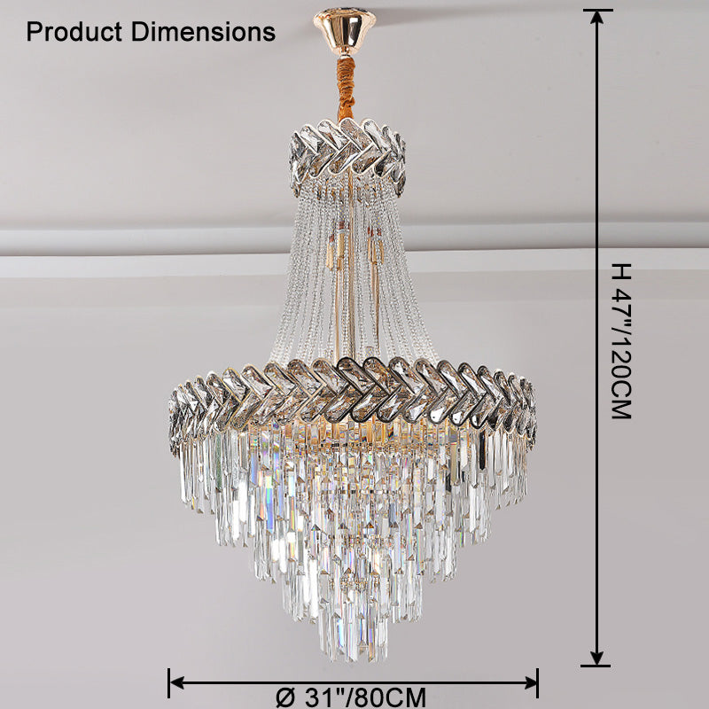 Lámpara de araña de cristal escalonada WOMO-WM2381