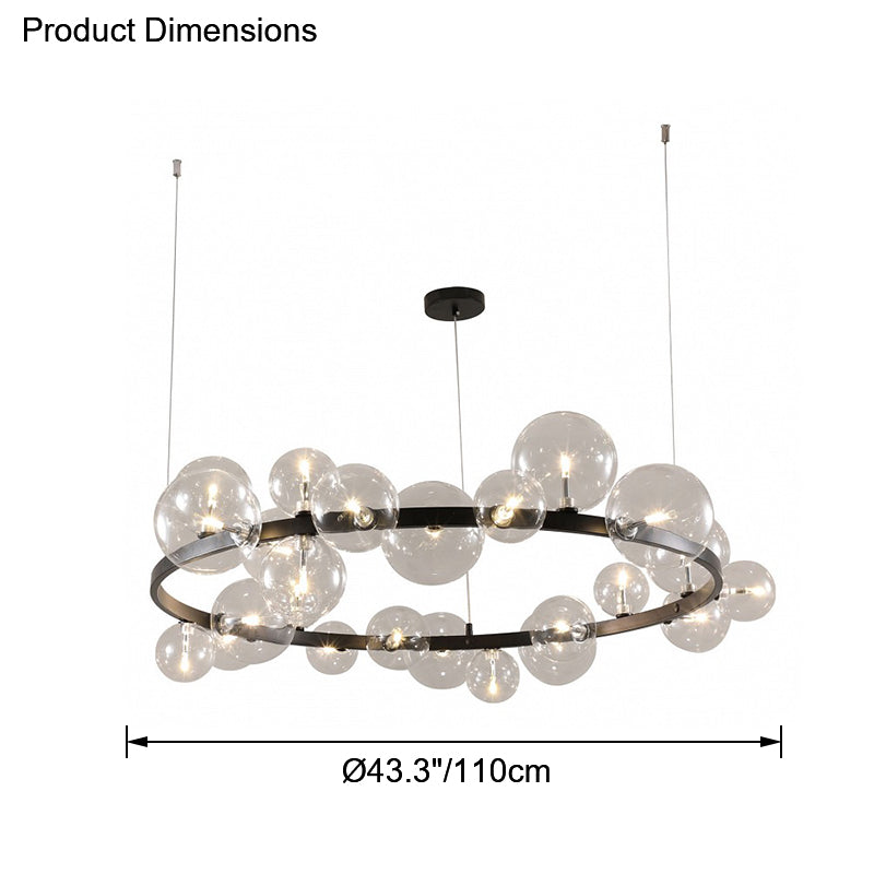 WOMO Lámparas Colgantes Burbujas de Cristal Circulares-WM2292