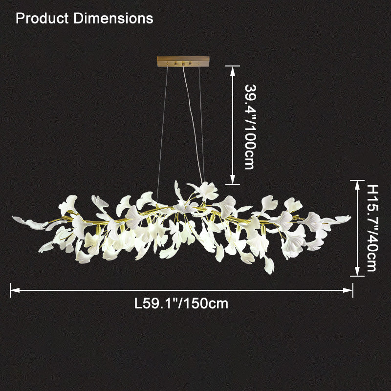 Lámpara de araña lineal WOMO Gingko-WM2433