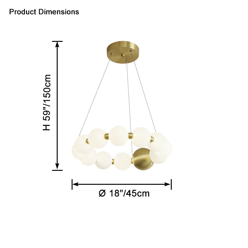 WOMO Lámparas Colgantes Circular de Collar de Perlas - WM2449