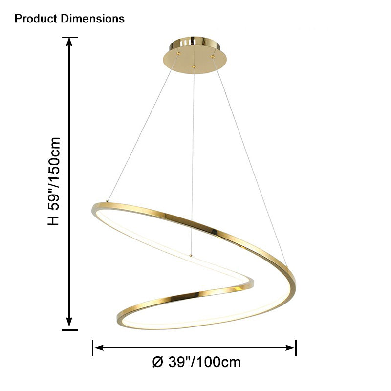 Lámpara de araña LED WOMO Swirl-WM2461