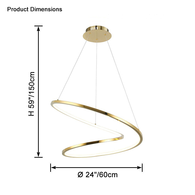 Lámpara de araña LED WOMO Swirl-WM2461