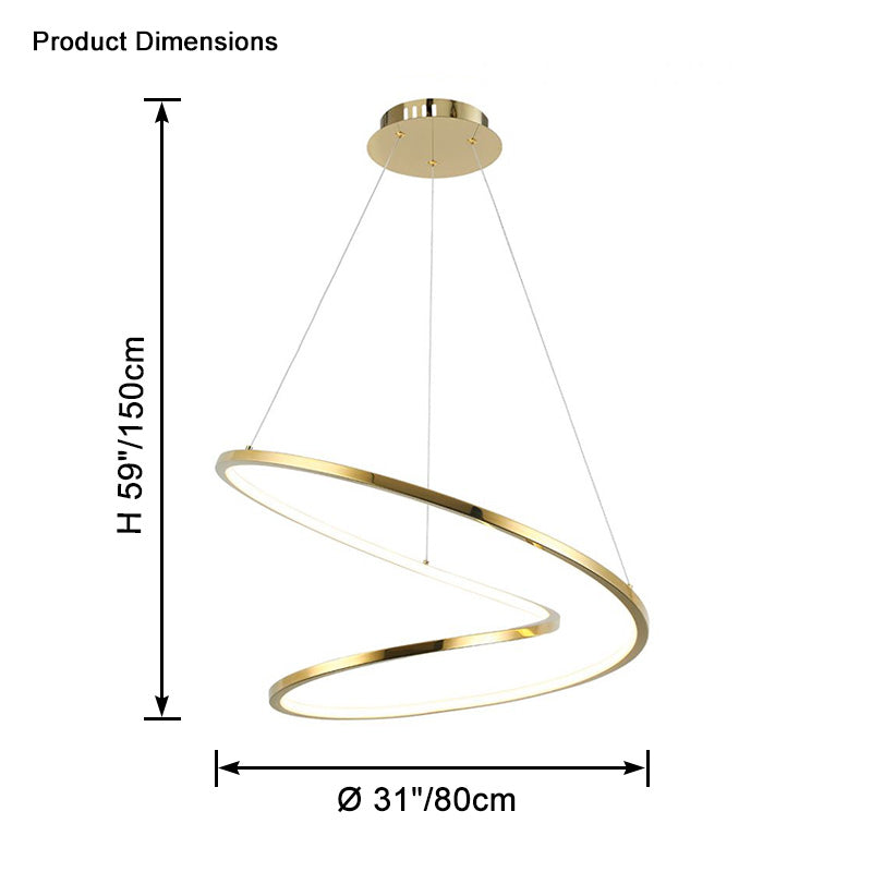 Lámpara de araña LED WOMO Swirl-WM2461