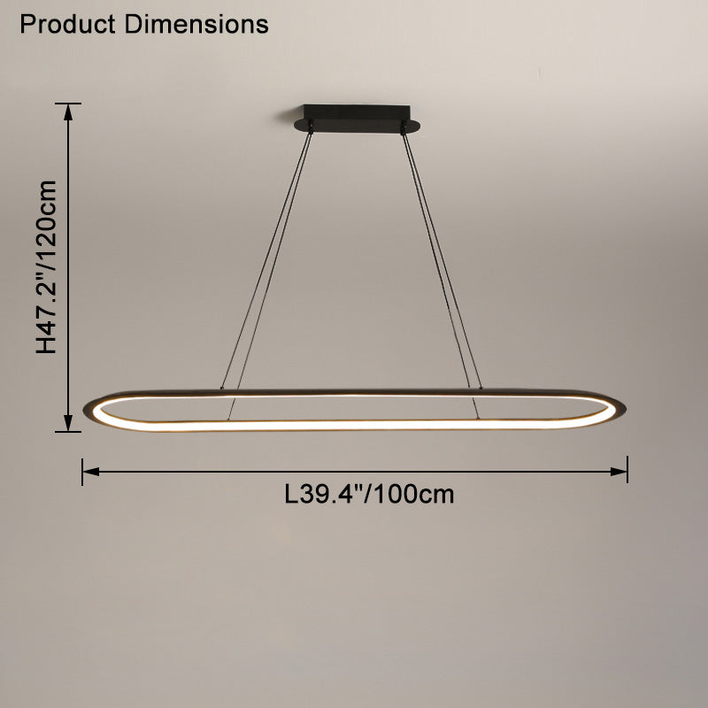 Long oval chandelier WOMO-WM2465