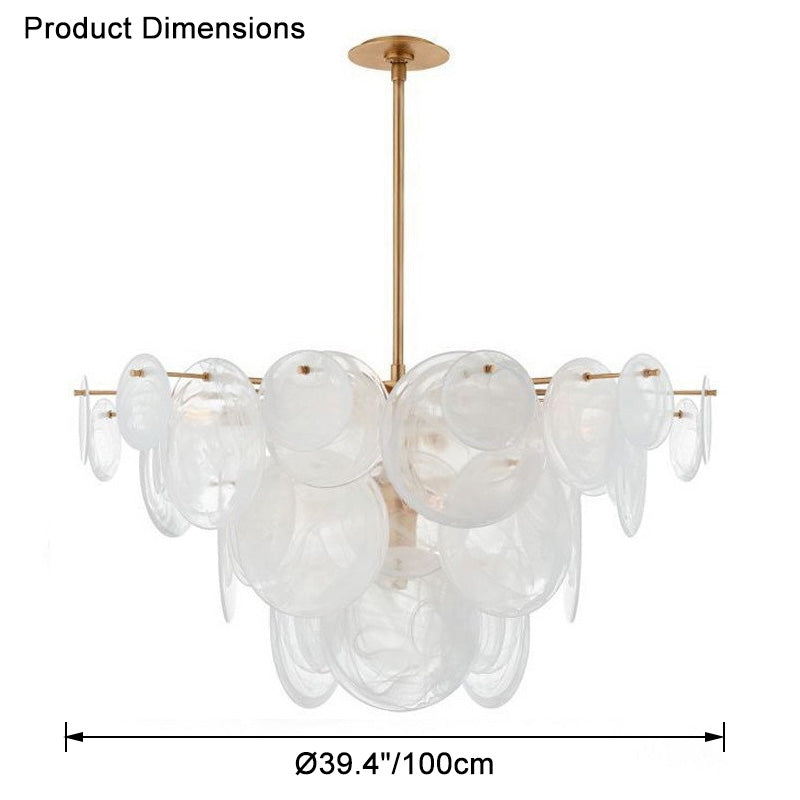 WOMO Lámparas Colgantes de Discos de Vidrio Texturizado - WM2477