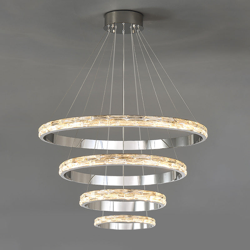 WOMO Lámparas Colgantes LED de Cristal Circular Escalonado - WM2491b