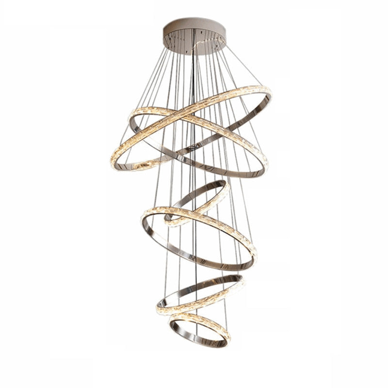 WOMO Lámparas Colgantes LED de Cristal Circular Escalonado - WM2491b