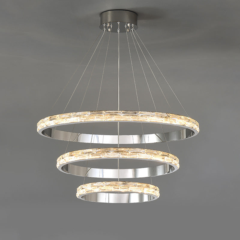 WOMO Lámparas Colgantes LED de Cristal Circular Escalonado - WM2491b