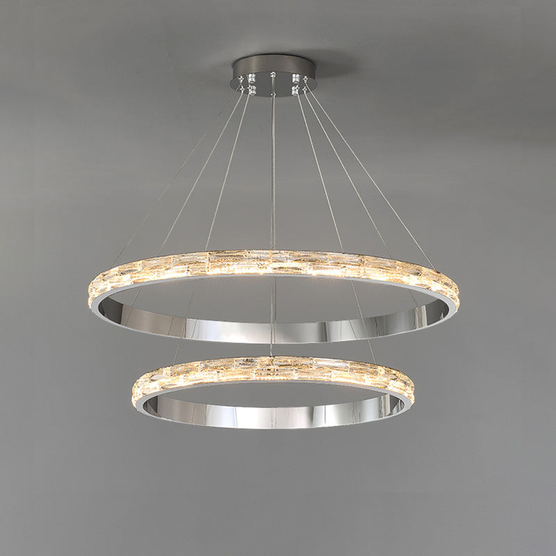 WOMO Lámparas Colgantes LED de Cristal Circular Escalonado - WM2491b