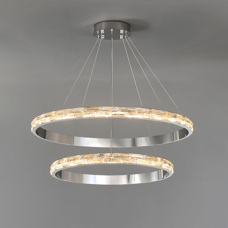 WOMO Lámparas Colgantes LED de Cristal Circular Escalonado - WM2491b