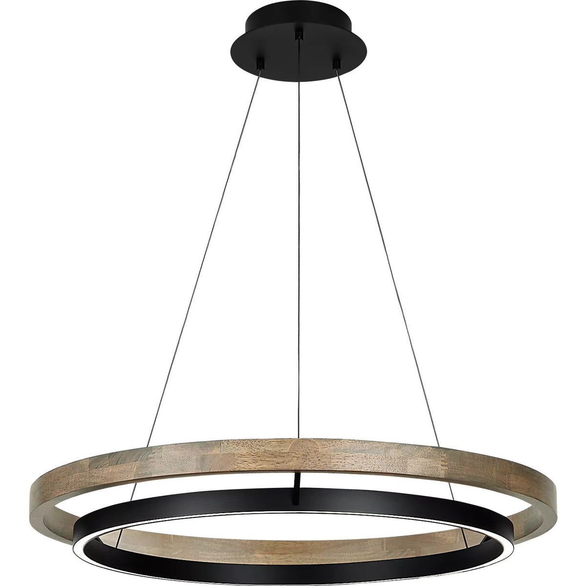WOMO Wooden Circular LED Pendant Lights - WM2492