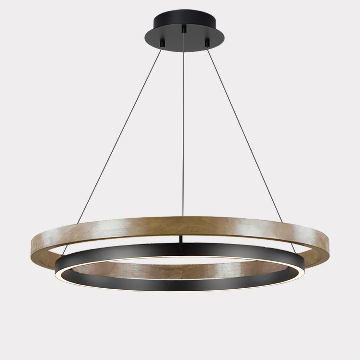 WOMO Lámparas Colgantes LED Circular de Madera - WM2492