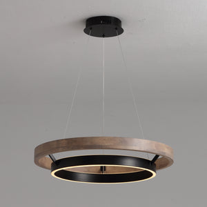WOMO Lámpara LED circular de madera - WM2492