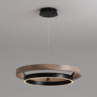 WOMO Lámpara LED circular de madera - WM2492