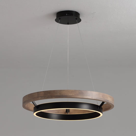 WOMO Lámpara LED circular de madera - WM2492