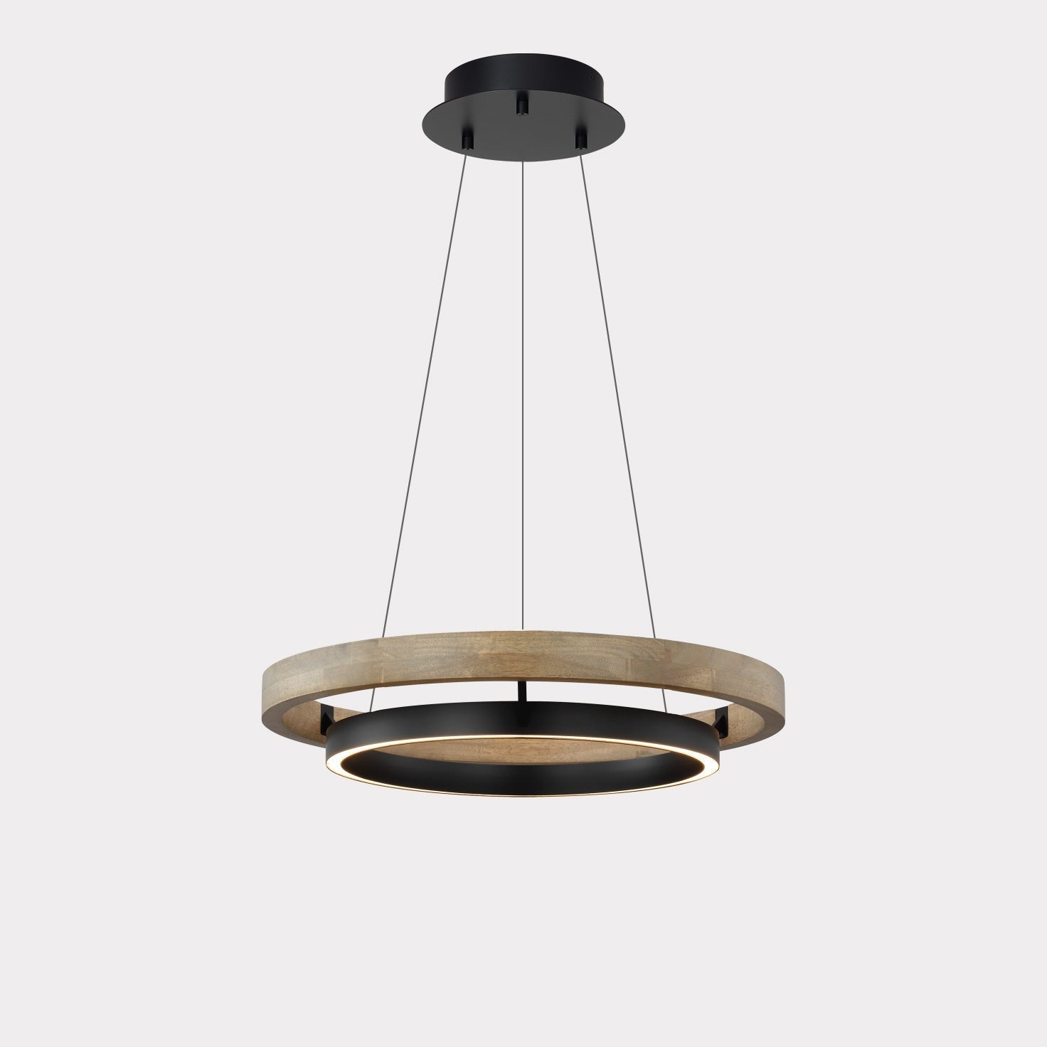 WOMO Lámparas Colgantes LED Circular de Madera - WM2492
