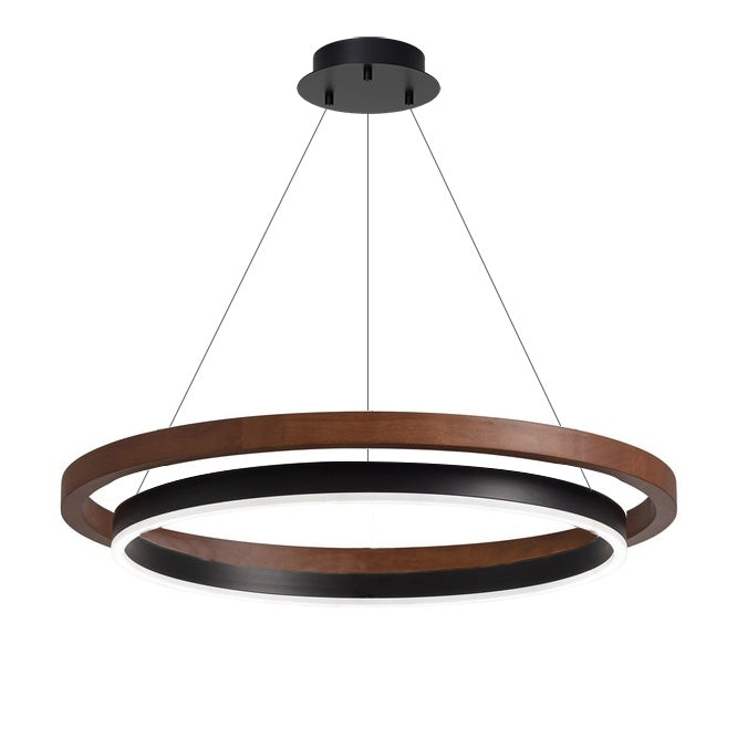 WOMO Lámparas Colgantes LED Circular de Madera - WM2492