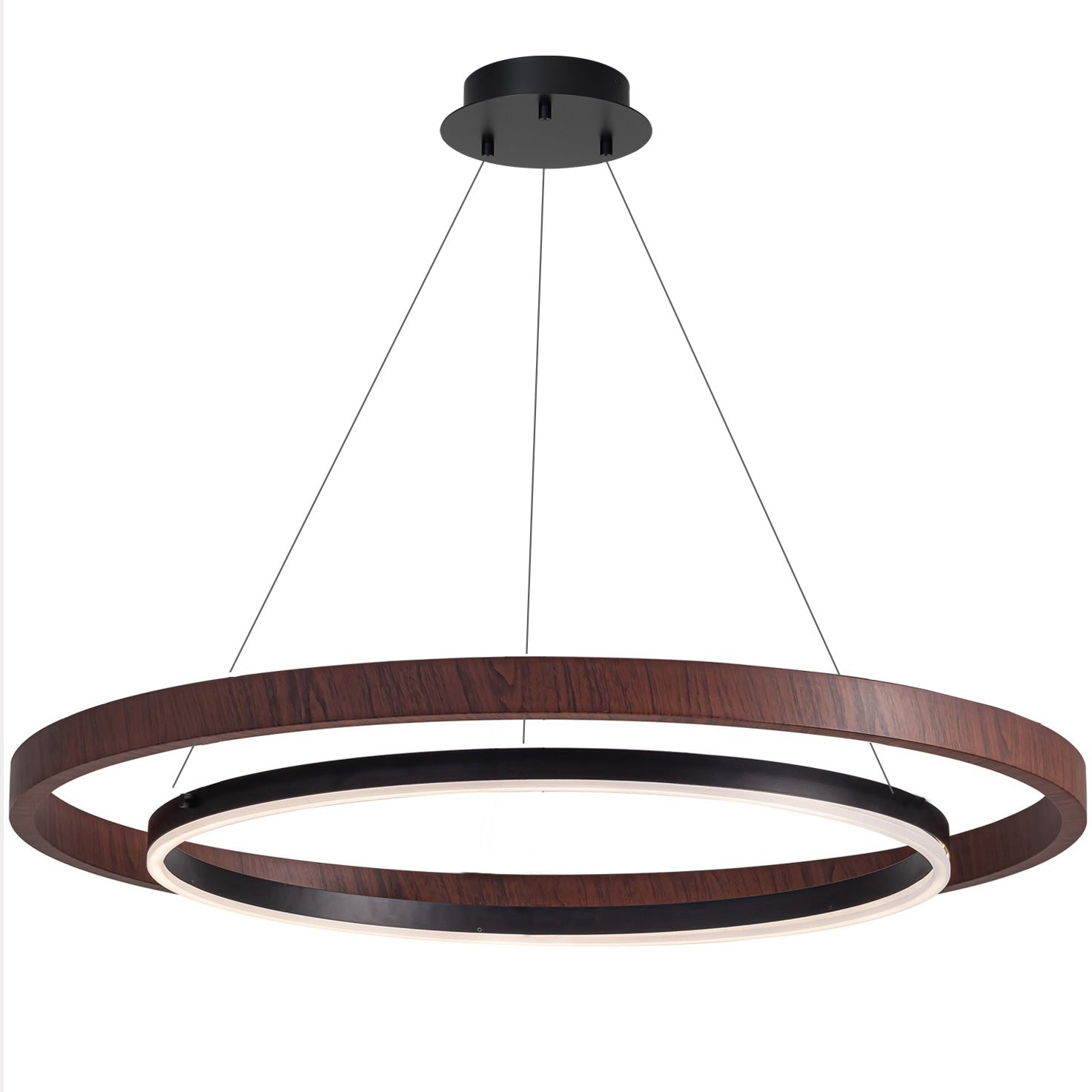 WOMO Lámparas Colgantes LED Circular de Madera - WM2492