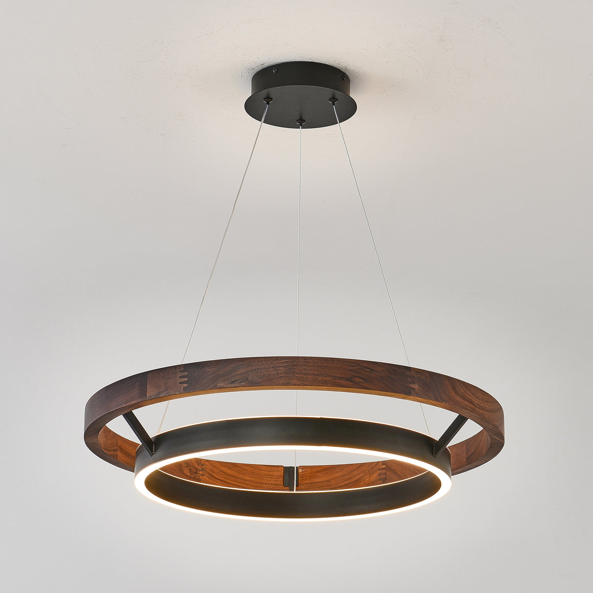 WOMO Wooden Circular LED Pendant Lights - WM2492