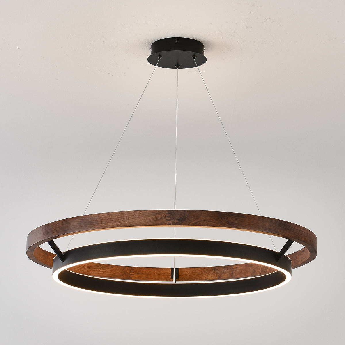 WOMO Wooden Circular LED Pendant Lights - WM2492