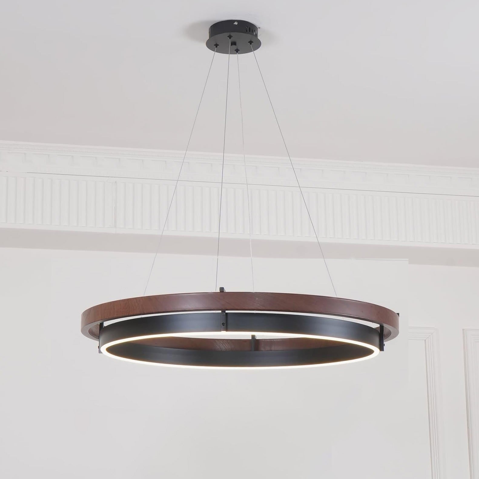 WOMO Lámparas Colgantes LED Circular de Madera - WM2492