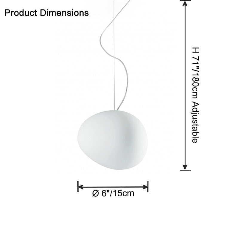 WOMO Lámpara colgante asimétrica Egg Globe - WM2497