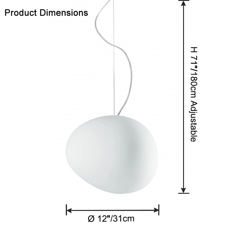 WOMO Lámpara colgante asimétrica Egg Globe - WM2497