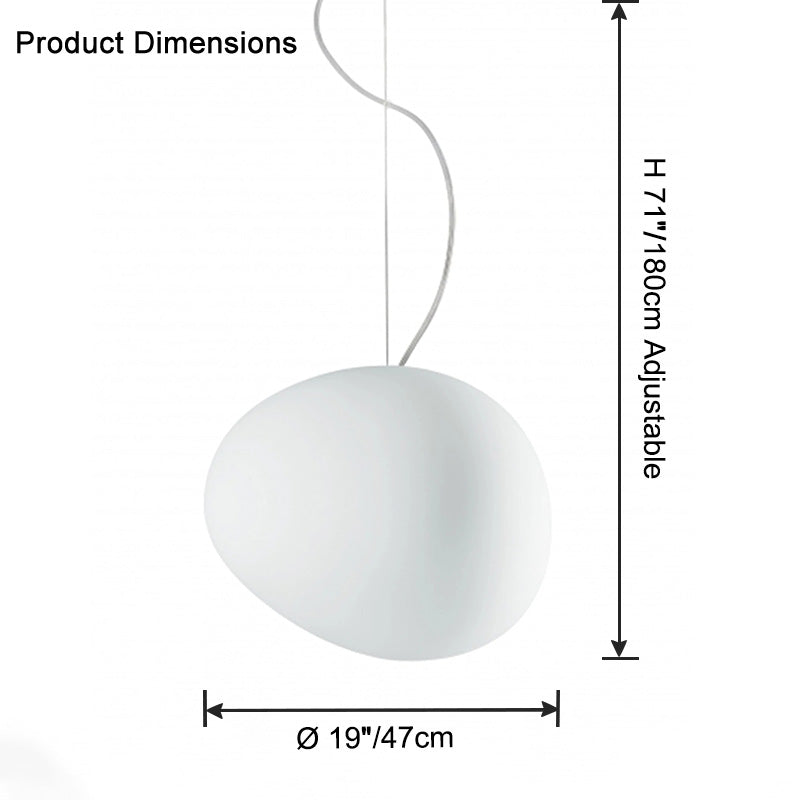 WOMO Lámpara colgante asimétrica Egg Globe - WM2497