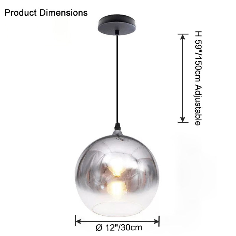 WOMO Lámpara colgante con forma de globo de cristal de colores - WM2500