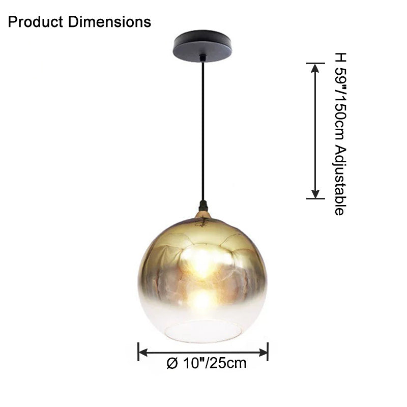 WOMO Lámpara colgante con forma de globo de cristal de colores - WM2500