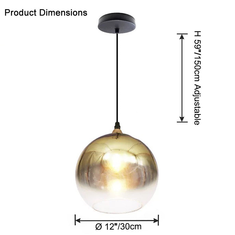 WOMO Lámpara colgante con forma de globo de cristal de colores - WM2500